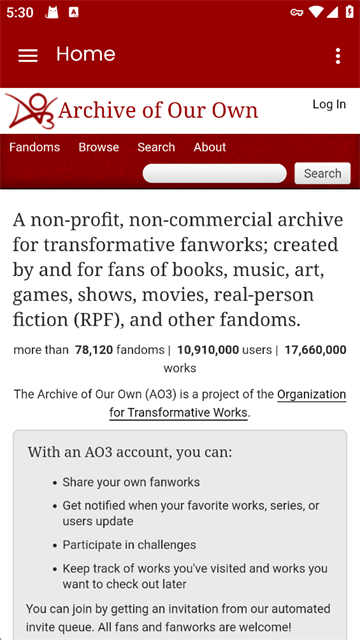 ao3阅读器作品列表